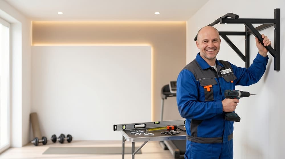 Навеска турника и установка спортивного инвентаря в Екатеринбурге