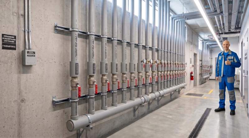 Капитальная замена труб и стояков в подвале МКД